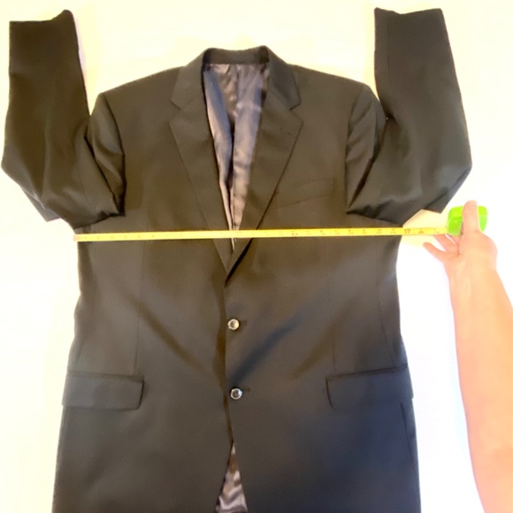 Joseph Abboud Reda Super 110s Italian Fabric Black Wool Blazer/Sport Coat 46L - Picture 9 of 11